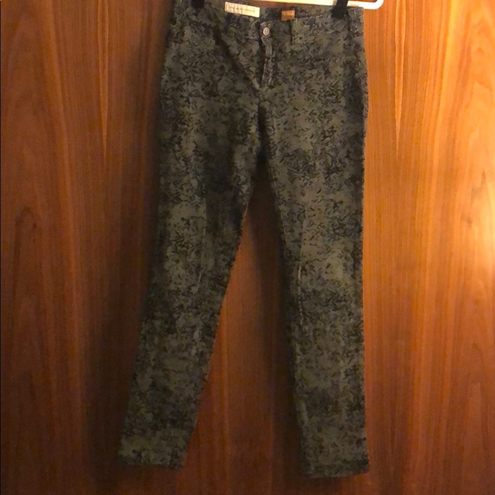 Pilcro (Anthropologie) corduroy patterned jeans